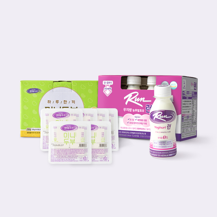 요구르트 런 무지방 (120mL 8병+ 미니두부 6개입)