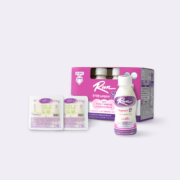 [정기구독] 요구르트 런 무지방 (120mL 8병+ 미니두부 2모)