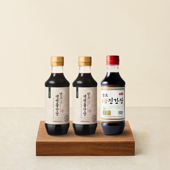 양조간장 기획팩 7호 (생명물간장 500mL&times;2+1급진간장 500mL&times;1)