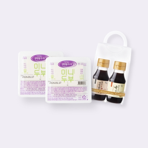 신앙촌캠핑 2호세트 (미니두부 120g 2모+테이블간장세트)
