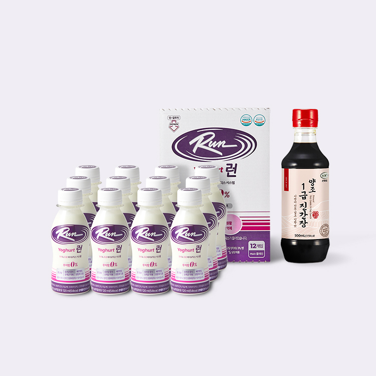 프리&프로바이오틱 런 요구르트 12병+1급 진간장 500mL