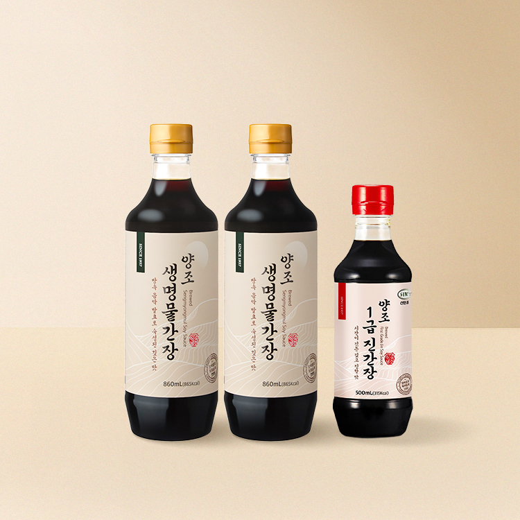 양조 생명물간장 860mL 2병+1급 진간장 500mL