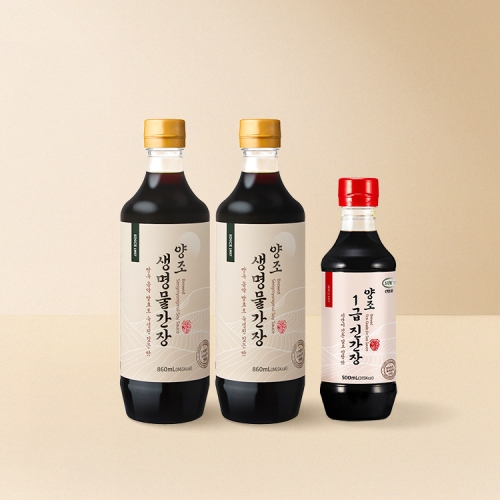 양조 생명물간장 860mL 2병+1급 진간장 500mL