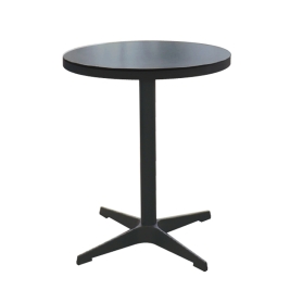 업소테이블 블랙 십자원형