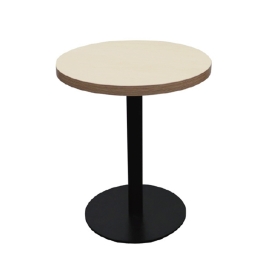 업소테이블 자작네츄럴 블랙외발