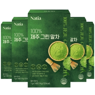 나티아 100 % 제주 그린 말차 (1g x 14포 x 5BOX)