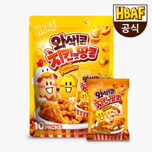 [본사직영] HBAF 와삭콘 치킨맛 땅콩 300g 맥주안주 옥수수과자