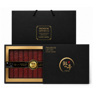[달인푸드] 달인 한우 한돈 수제육포 60g x 10봉 합600g 선물세트 (한우 52.3%, 한돈 34.8%)