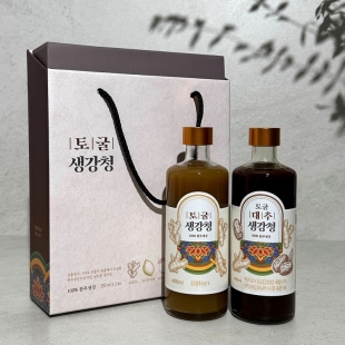 [홍삼이생강날때] 토굴 생강청 400ml x 2병 선물세트 택1 (생강청/대추생강청)