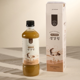 [홍삼이생강날때] 비정제원당 더건강한 생강청 생강차 600g 1병 선물세트