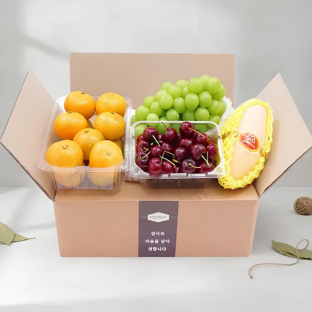 이달의과일 토 (총2.3kg  태국망고300g+노지감귤1kg+샤인머스켓600g+체리400g)