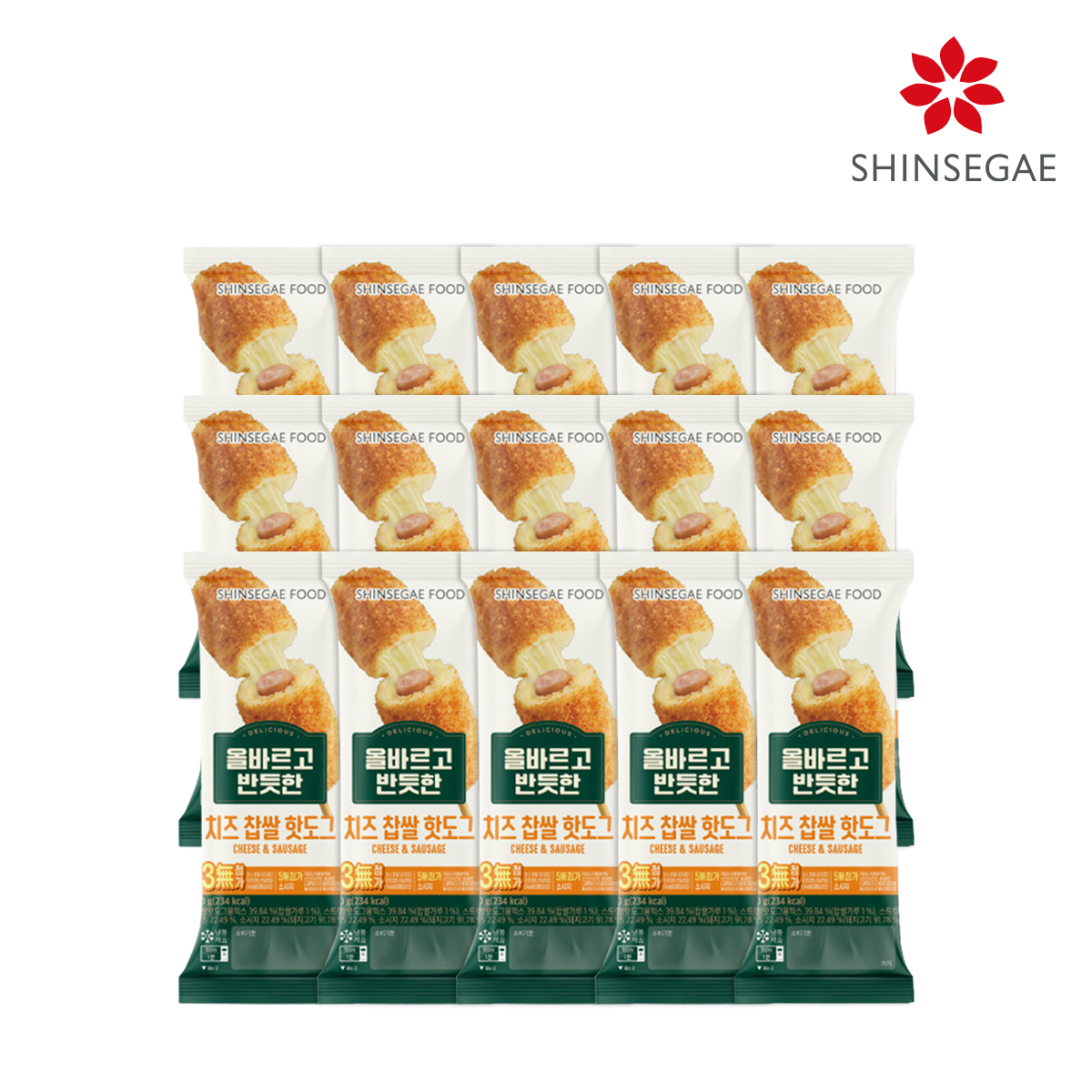 [올반] 올바르고 반듯한 치즈 찹쌀 핫도그 80g x 15봉