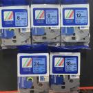 브라더호환 라벨테이프 모음 TZ2 borther label tape 6mm 9mm 12mm 16mm 18mm 24mm 청색 황색