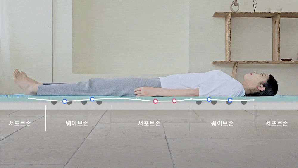 5존 분할 설계: 웨이브/서포트존으로 신체 부위별 체압 분산