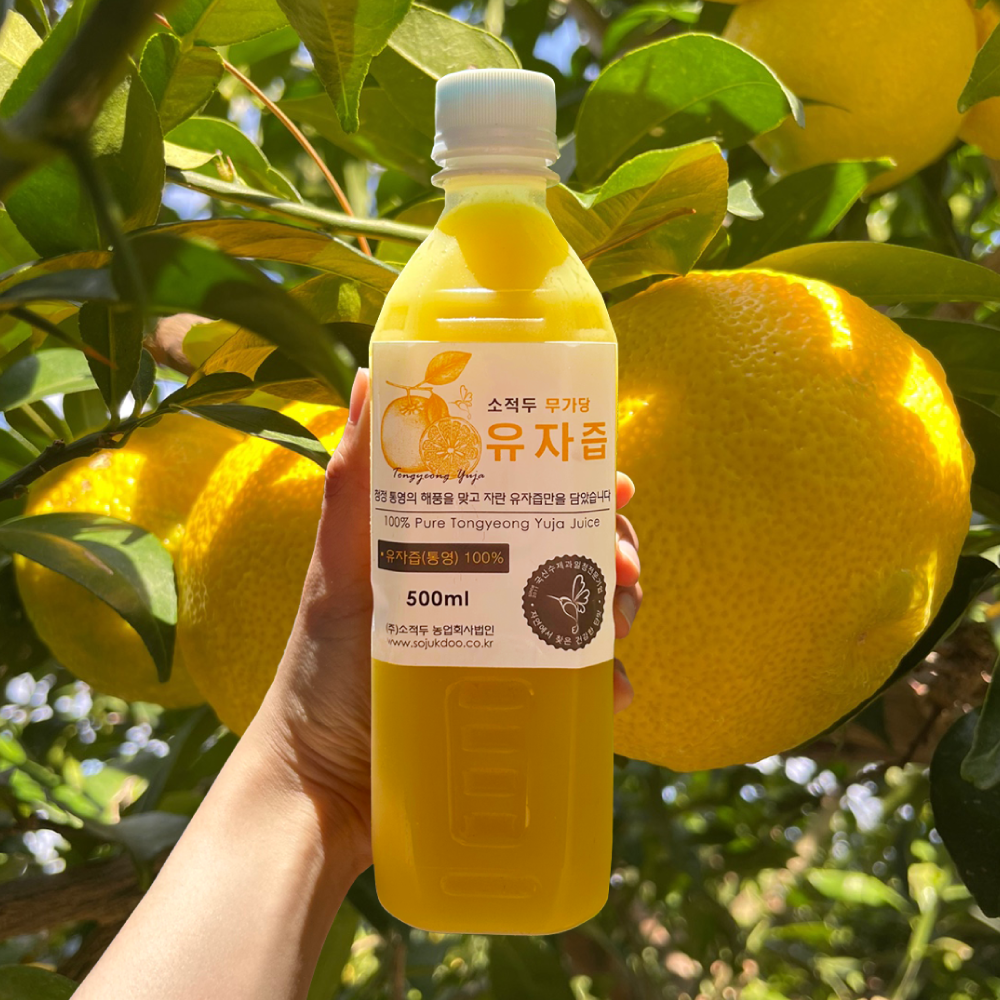 2025년산 소적두 무가당 유자즙 500ml