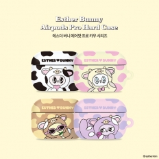 에스더버니 에어팟 프로 하드 케이스 카우시리즈+후크링 증정