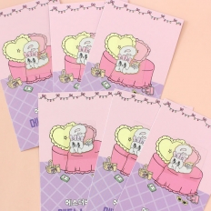 에스더버니 뒹굴 메탈스티커