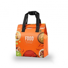 은박 보온 보냉 런치 도시락 가방 오렌지