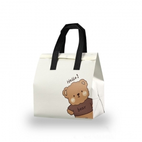 은박 보온 보냉 런치 도시락 가방 베이지