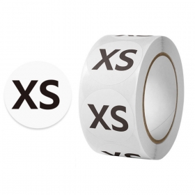 사이즈 라벨 스티커 XS 500P 1롤