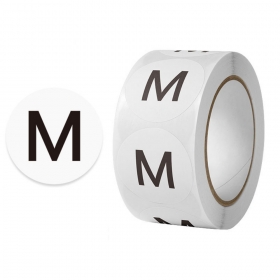 사이즈 라벨 스티커 M 500P 1롤