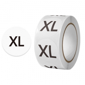 사이즈 라벨 스티커 XL 500P 1롤