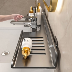 무타공 욕실 세면대 선반 일자형/U자형