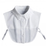 세로형 레이스 넥카라 페이크 셔츠