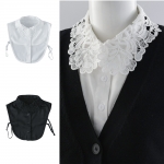 플라워 레이스 넥카라 페이크 셔츠