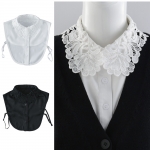 플라워 레이스 넥카라 페이크 셔츠