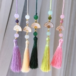 비즈 금장 전통부채 노리개 장신구