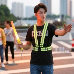 고탄력 야간 반사 안전 밴드 형광 조끼