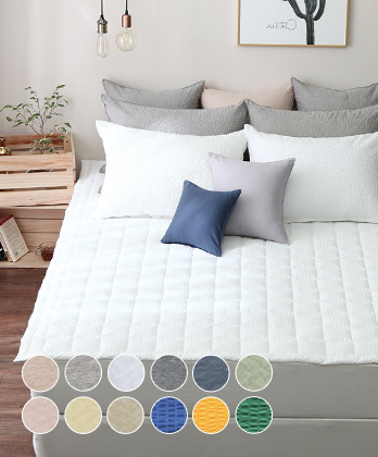 프리미엄시어서커 그레인 여름 누빔 고정밴딩패드 (12colors)