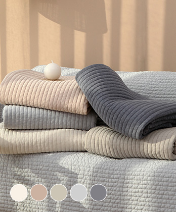 콤마 순면 피그먼트 양면 이불겸패드 (5colors)