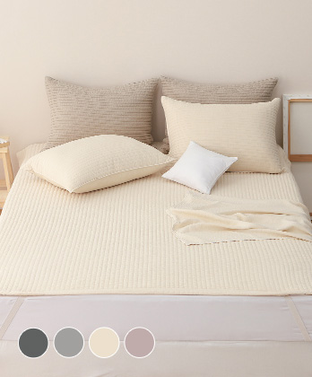 내추럴 순면 피그먼트 공감 밴딩침대패드 (4colors)