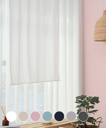 내추럴코튼 순면 인테리어 가리개커튼(일반형) (7colors)