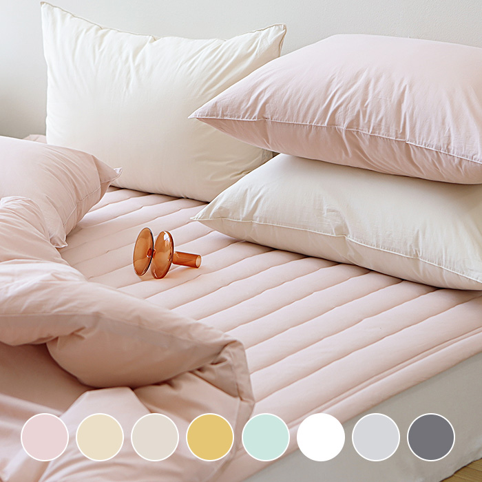 메종 고밀도 바이오워싱면 친환경 옥수수솜 차렵이불패드세트 (8colors)