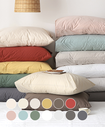 호텔라이프 고밀도순면 60수 바이오워싱 자루형 베개커버 (13colors)