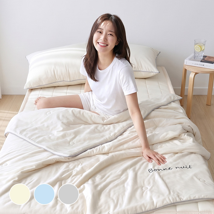 앗차가 소프트 냉감 여름 차렵이불침구세트 (3colors)