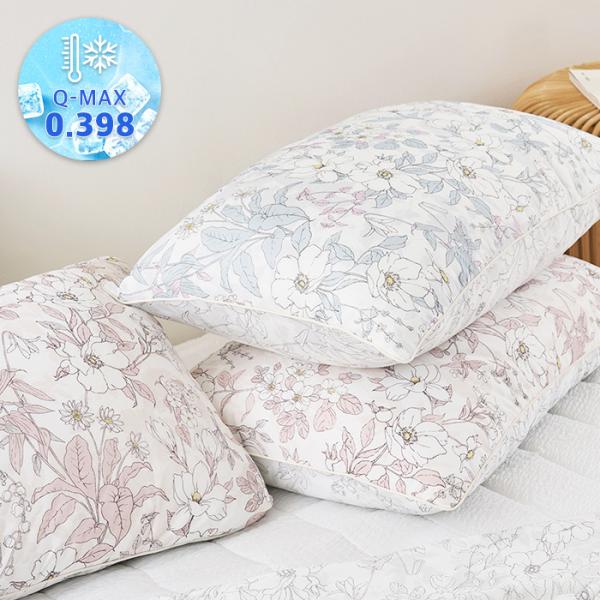 썸머플라워 시원한 접촉냉감 여름 누빔베개커버 (2colors)