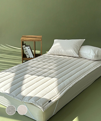 코튼프레시 에어로 순면 고정밴딩 침대패드 겸 러그 (2colors)