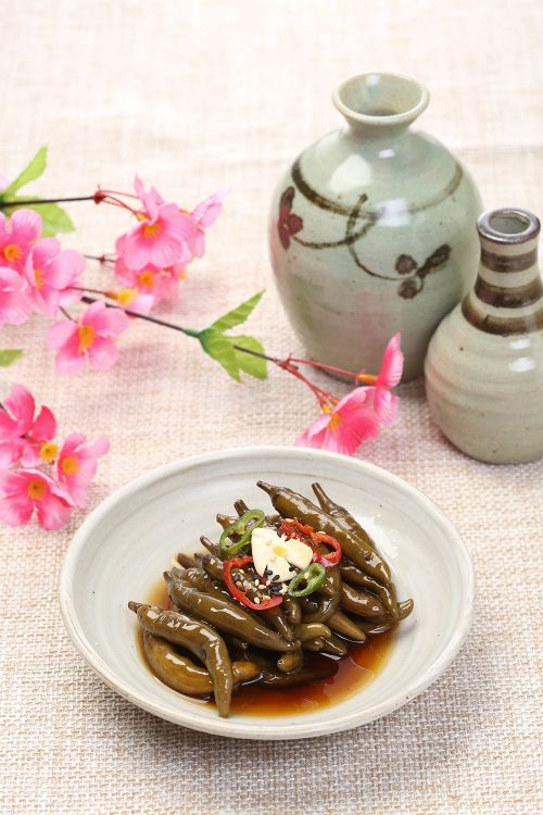 농가의부엌 청수녹초 고추 장아찌 140g