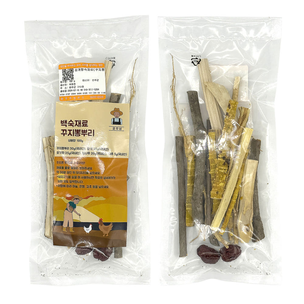 완주로컬푸드 한방 꾸지뽕뿌리 백숙 재료 100g