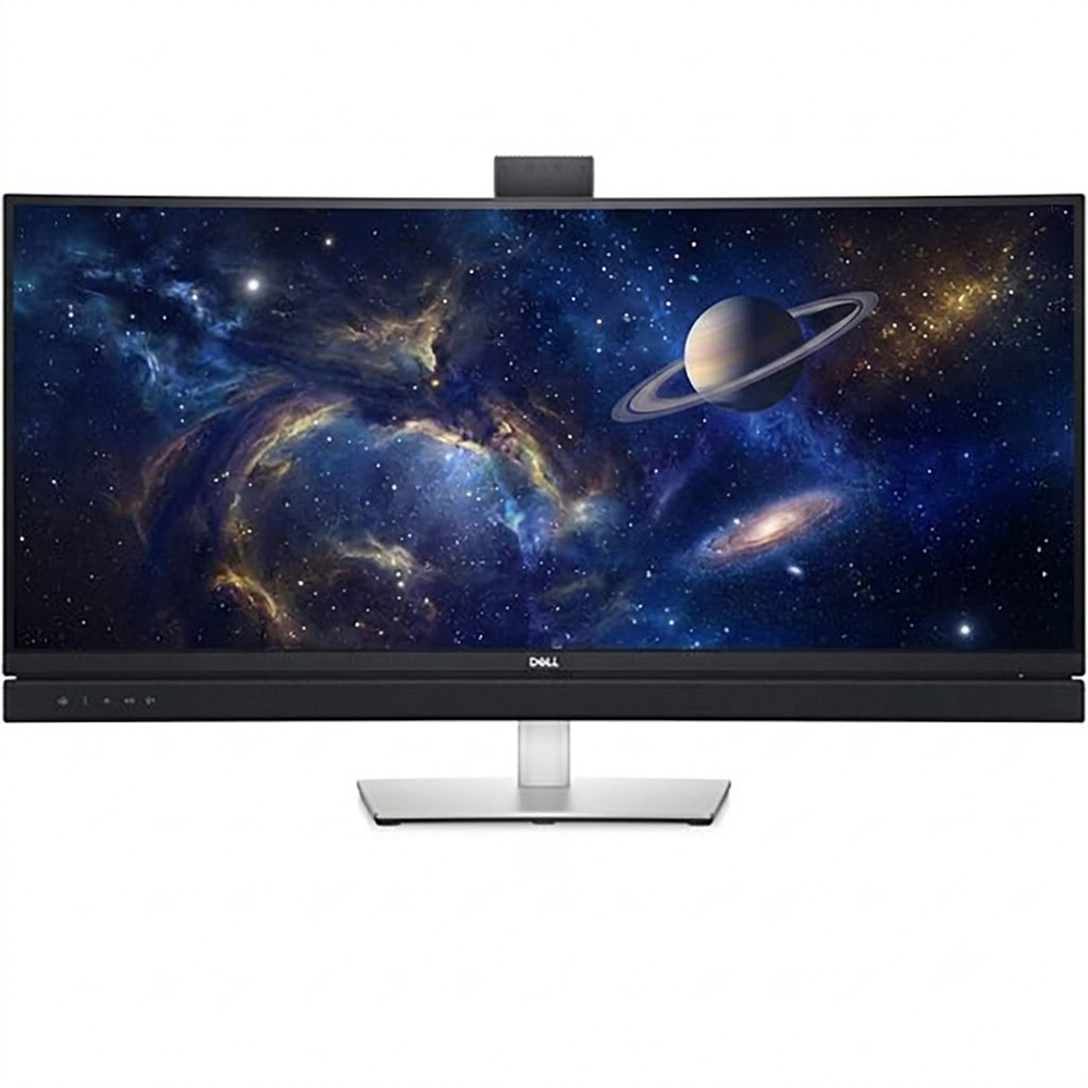 DELL C3422WE 울트라와이드 UWQHD 34인치 커브드 모니터 웹캠 탑재 컨퍼런스용 HDMI DP 지원