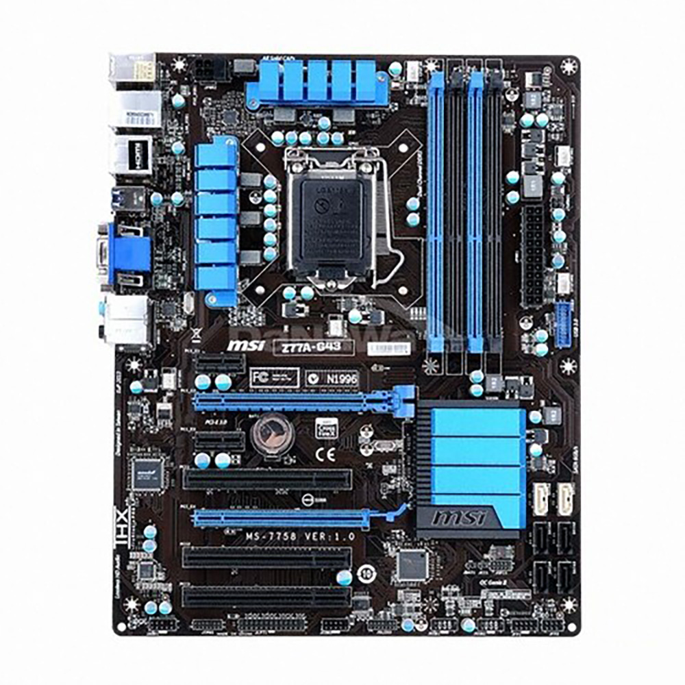 MSI Z77A-G43 GEN3 ATX 1155 소켓 2세대 3세대 메인보드 백패널 포함