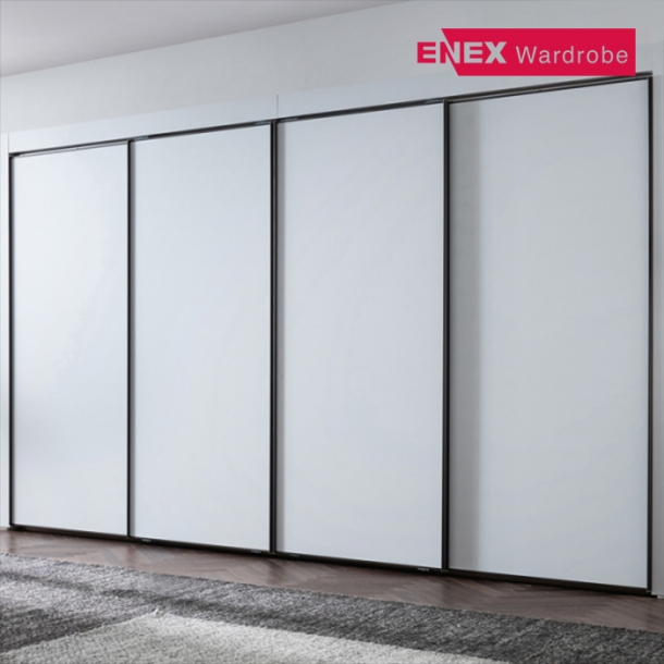 매트 화이트 슬라이딩 붙박이장(고급형)-15cm