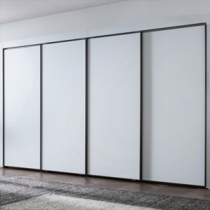 매트 화이트 슬라이딩 붙박이장(고급형)-15cm