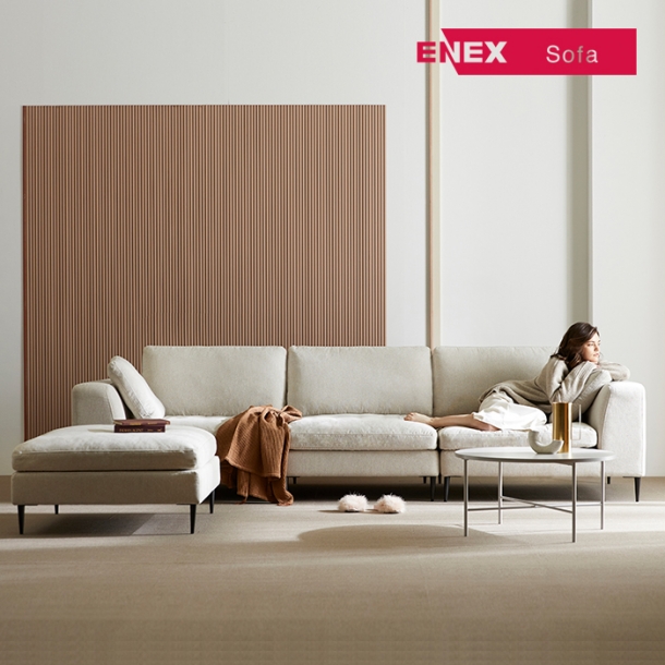 블랑 커버링 4인용 패브릭소파+오토만[착불]