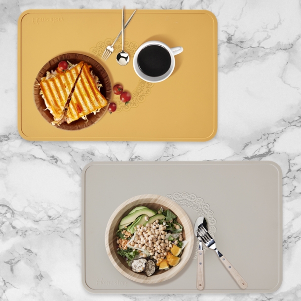 국내산 실리콘 미끄럼방지 방수기능 식탁매트 테이블매트 2type 9color 2인세트