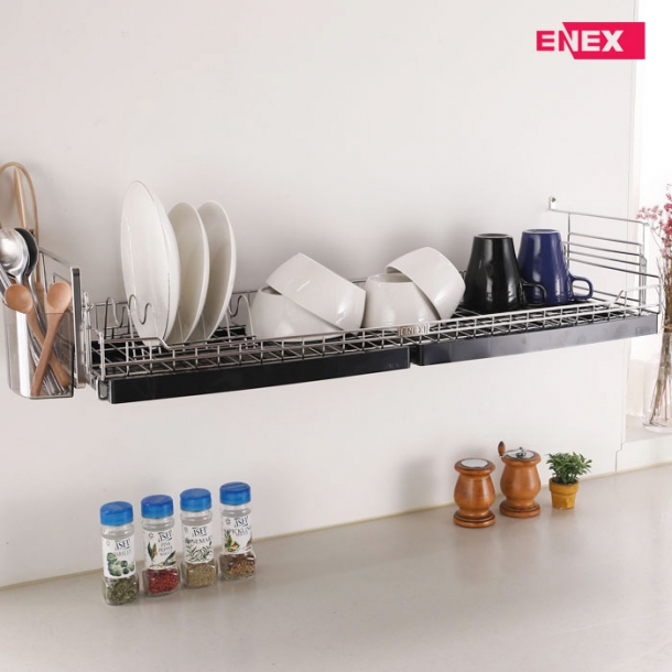 벽부착식 식기건조대 싱크대선반 600 블랙